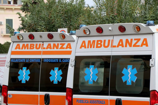 two italian ambulances