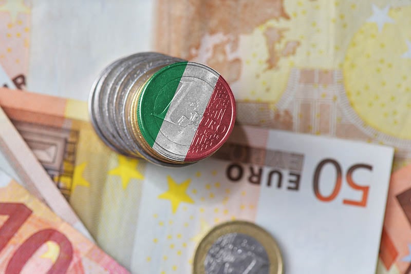 money with italian coin