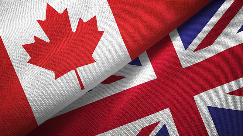uk canada flags
